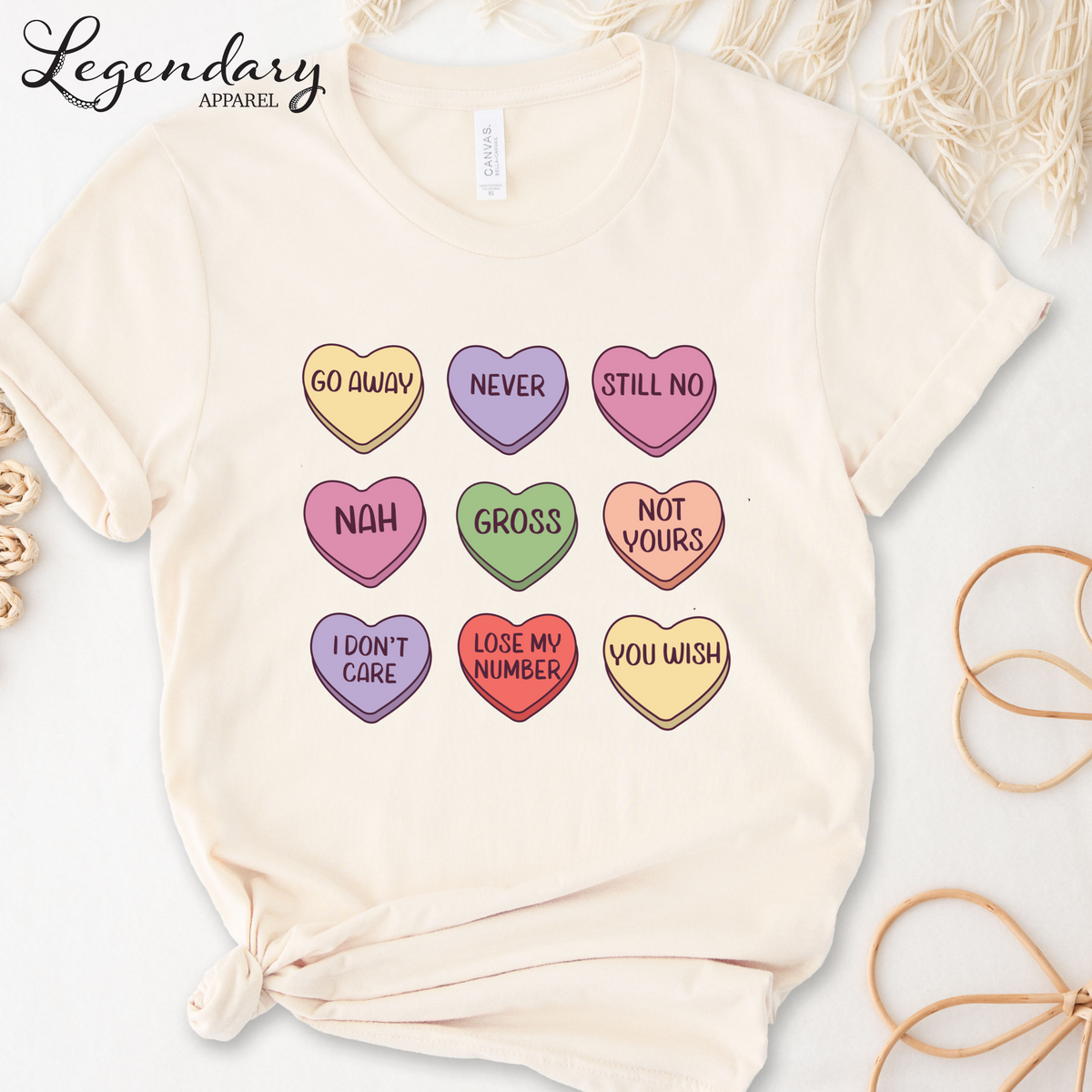 Candy Heart Anti Valentine's Day Conversation Hearts T-Shirt