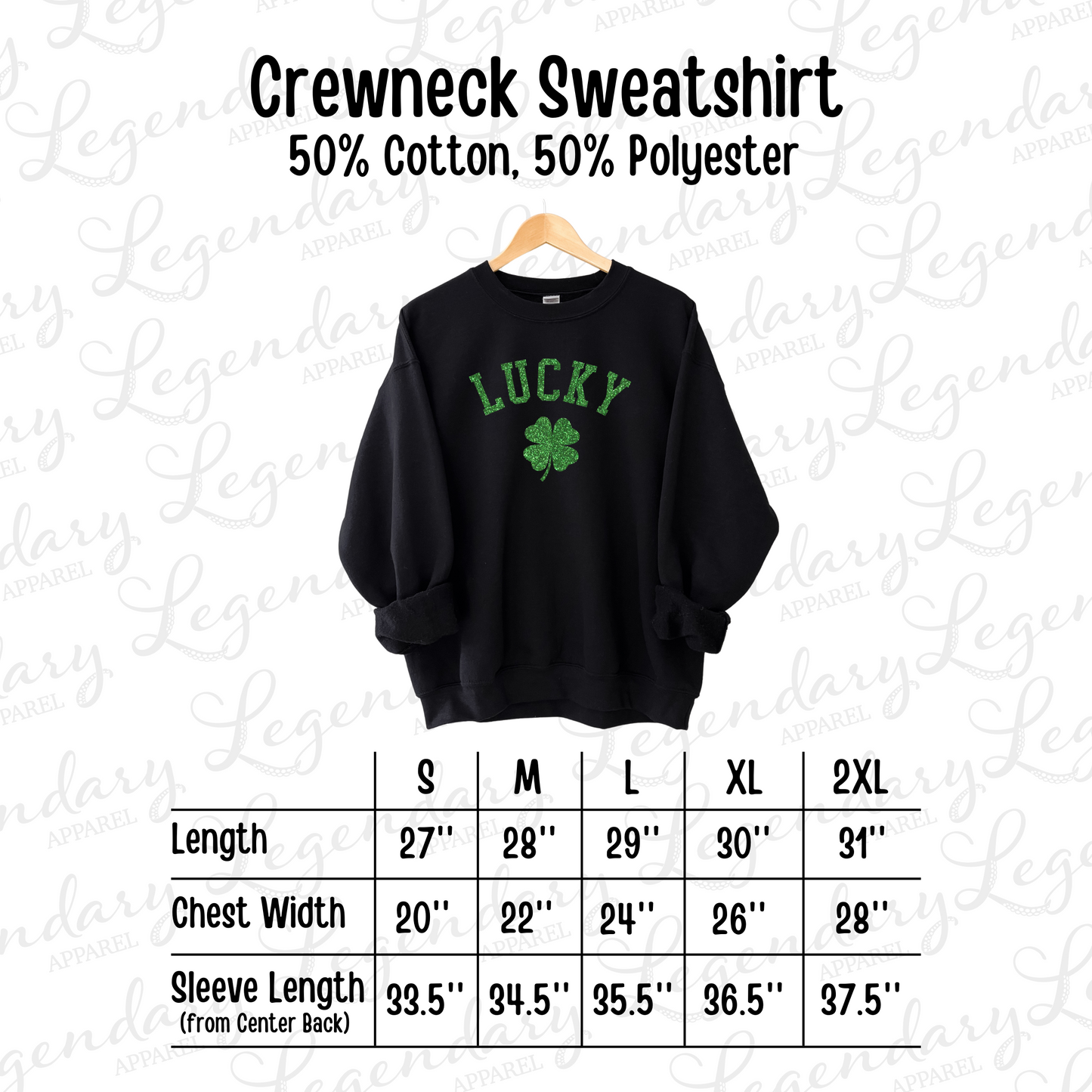 Glittery Lucky Shamrock Sweatshirt
