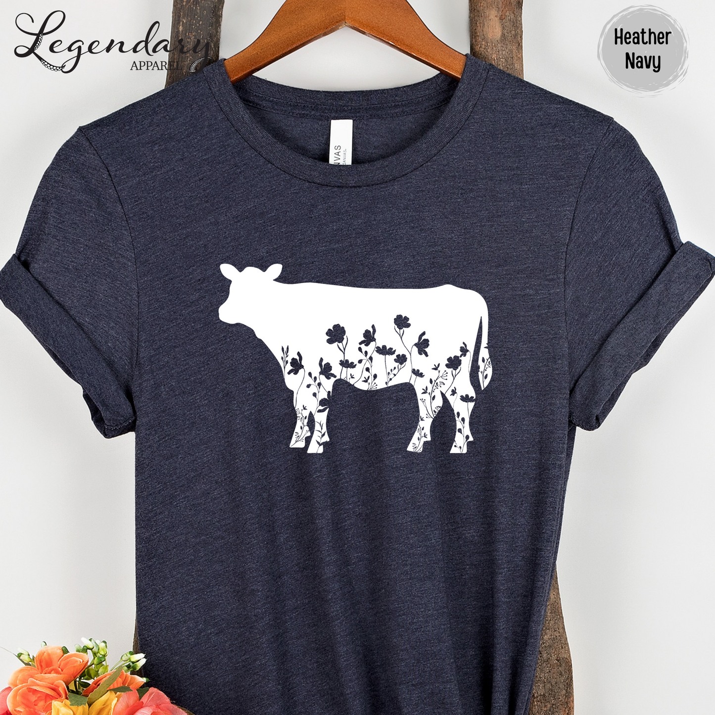 Floral Cow T-Shirt