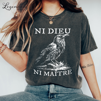Ni Dieu Ni Maître Crow Anti Authoritarian Shirt