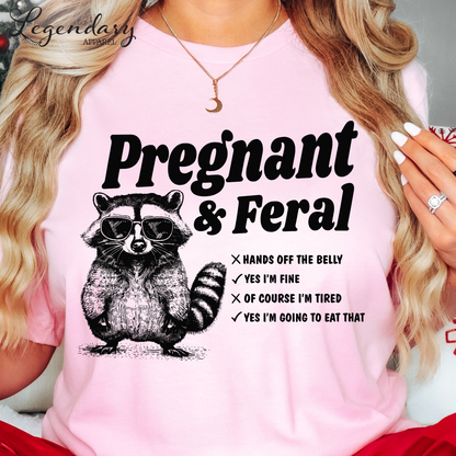 Pregnant and Feral Racoon Shirt T-Shirt