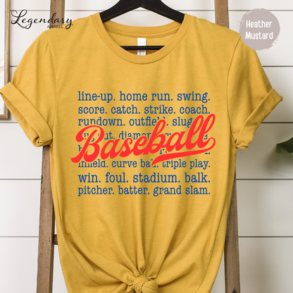 Baseball Sayings T-Shirt Homerun Swing Pitcher Grand Slam