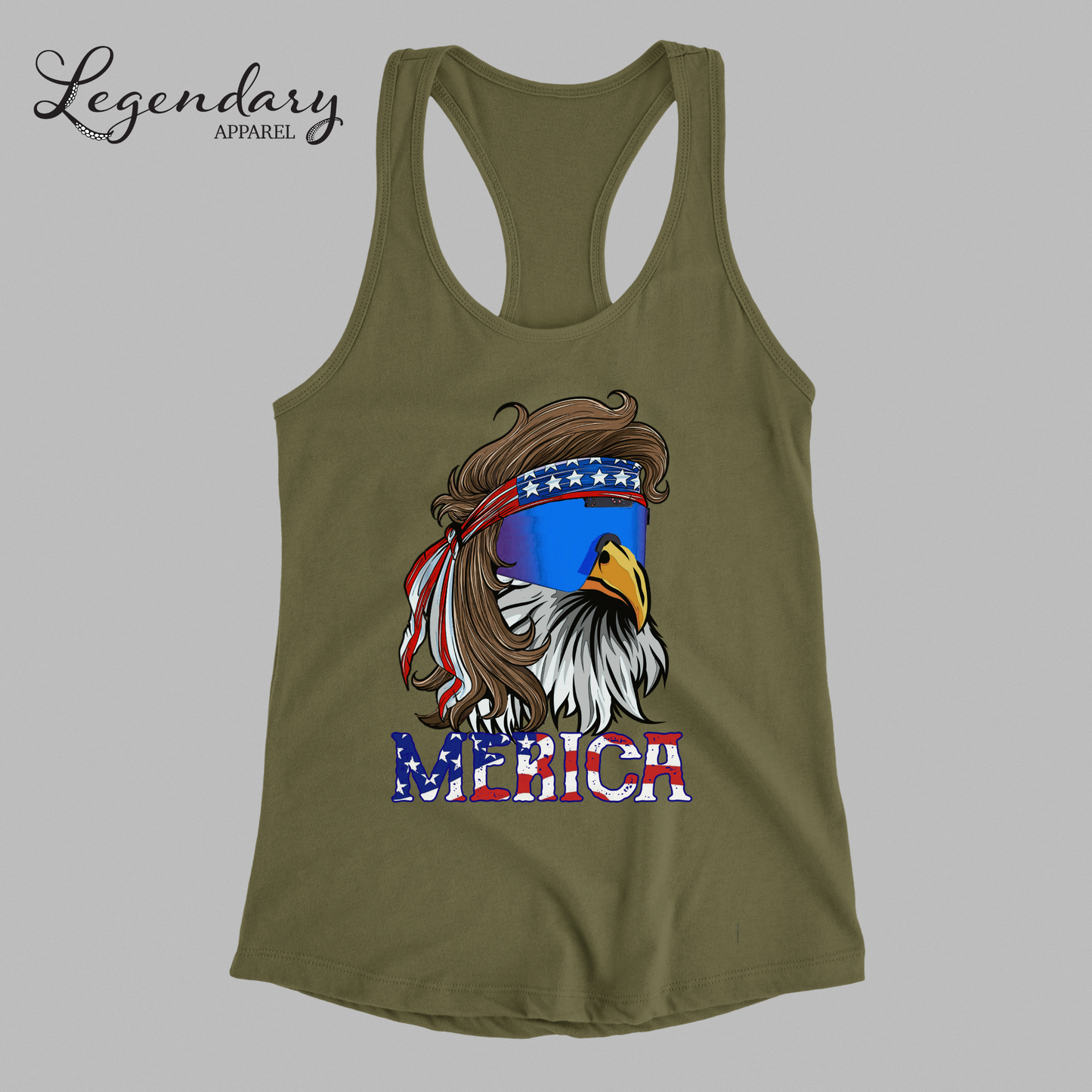 Merica Bald Eagle Patriotic Tank Top