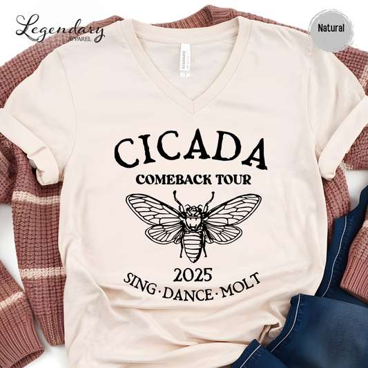 The Cicadas Comeback Tour 2025 V-Neck Tee Shirt