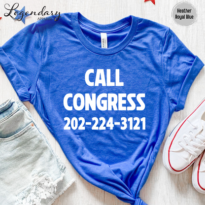 Call Congress TShirt Resist Shirt Equal Rights Political Sweatshirt Anti Maga VNeck Tee Shirt Human Rights Protest Shirt