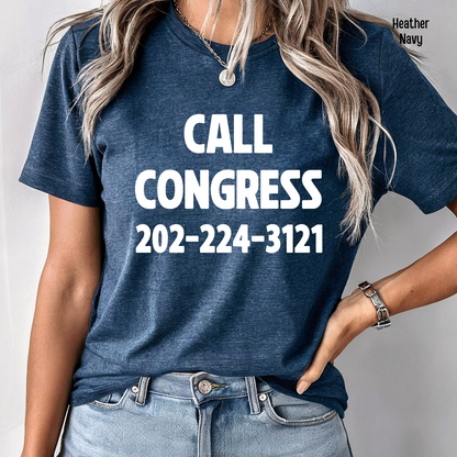 Call Congress TShirt Resist Shirt Equal Rights Political Sweatshirt Anti Maga VNeck Tee Shirt Human Rights Protest Shirt