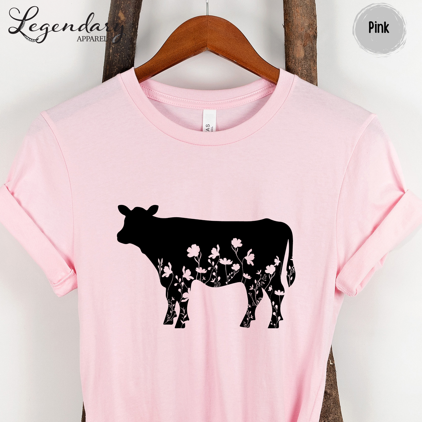 Floral Cow T-Shirt