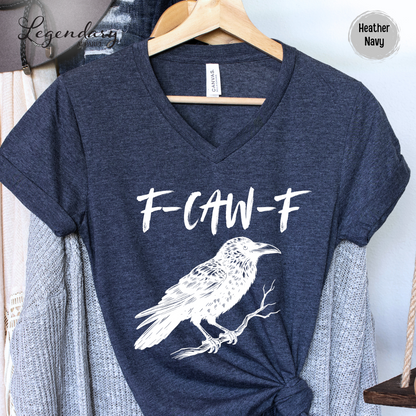 Raven F Caw F Crow VNeck