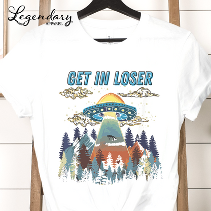 Get In Loser Alien Abduction Men's Tee