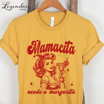 Mamacita Needs A Margarita Shirt Tequila Lover VNeck Shirt Drinking Sweatshirt Margarita Lover Mom Gift Mamacita TShirt Mommy
