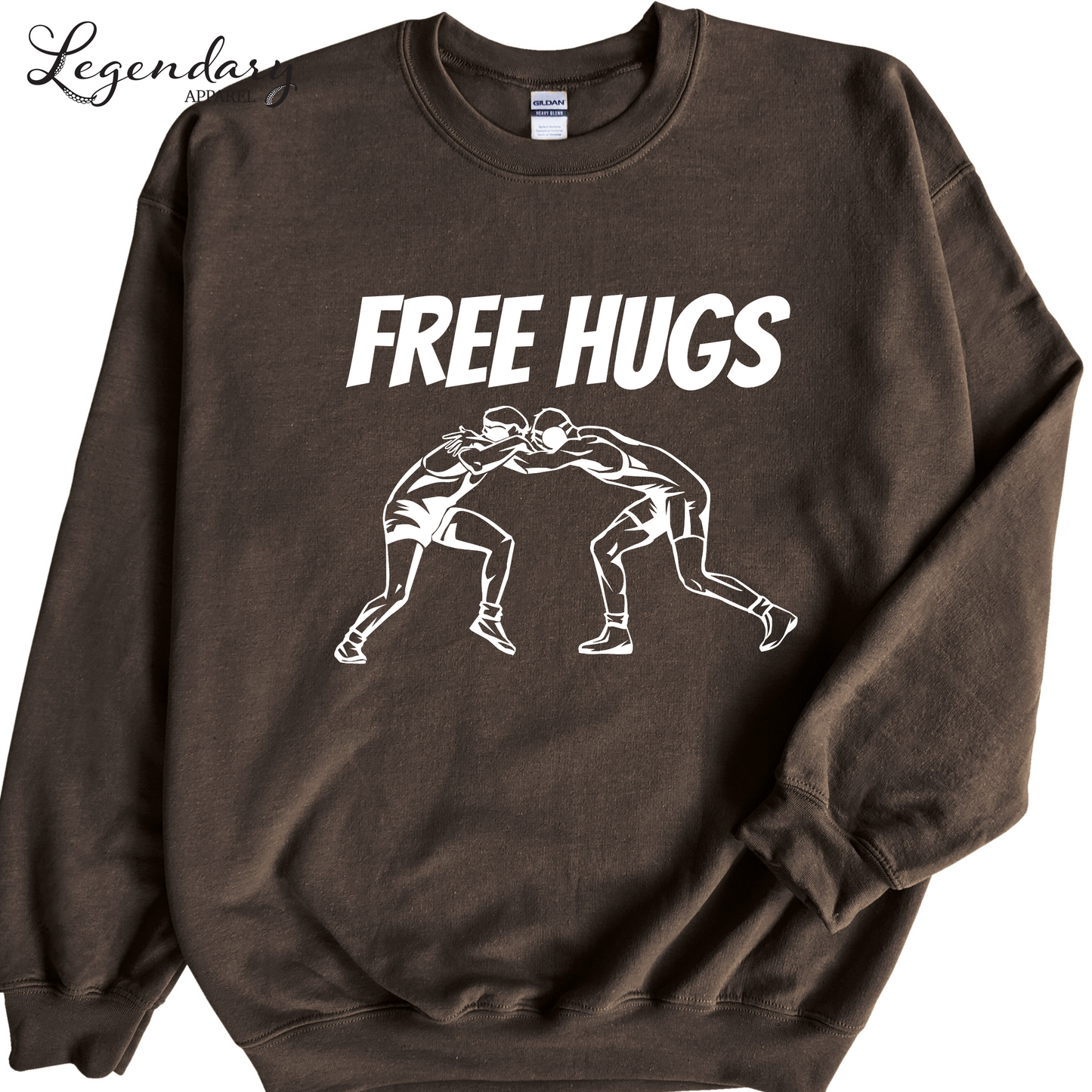 Free Hugs Funny Wrestler Sweatshirt