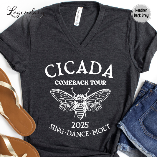 The Cicadas Comeback Tour 2025 V-Neck Tee Shirt