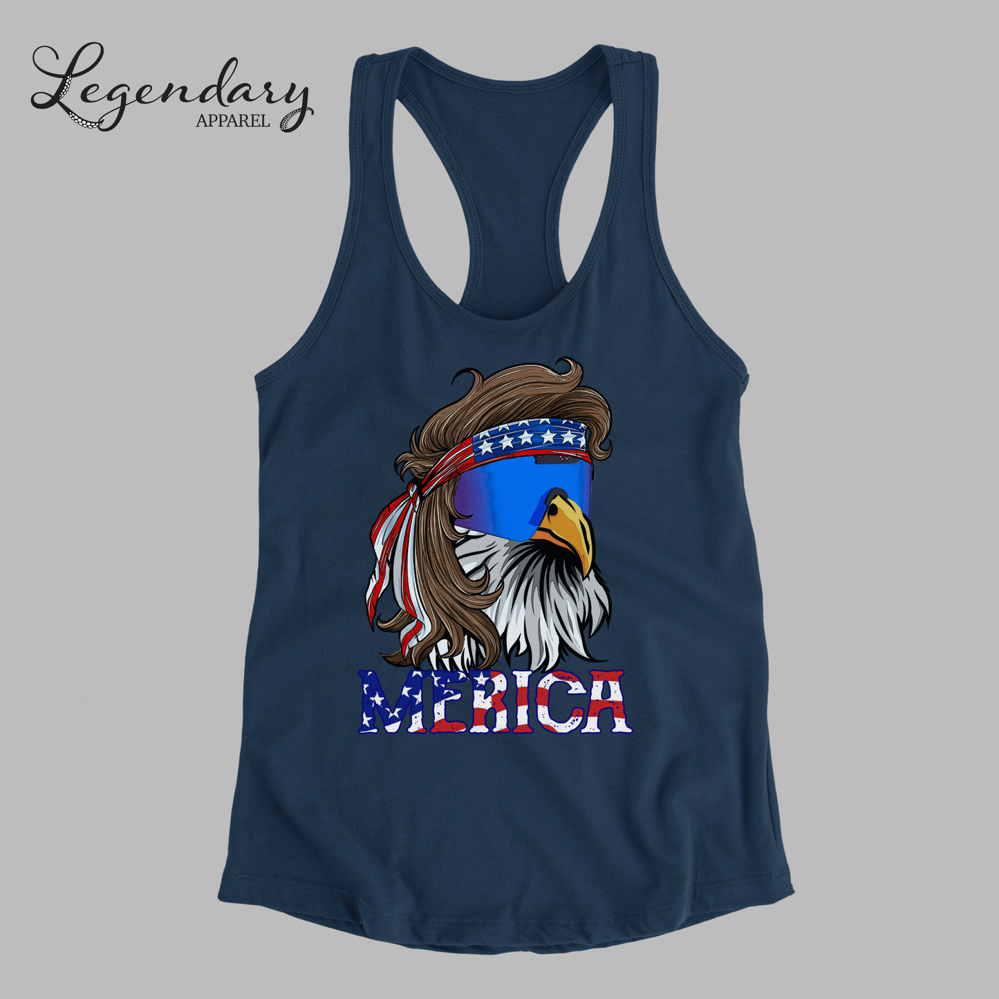 Merica Bald Eagle Patriotic Tank Top