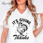 It's Giving Thanks V-Neck Tee Shirt