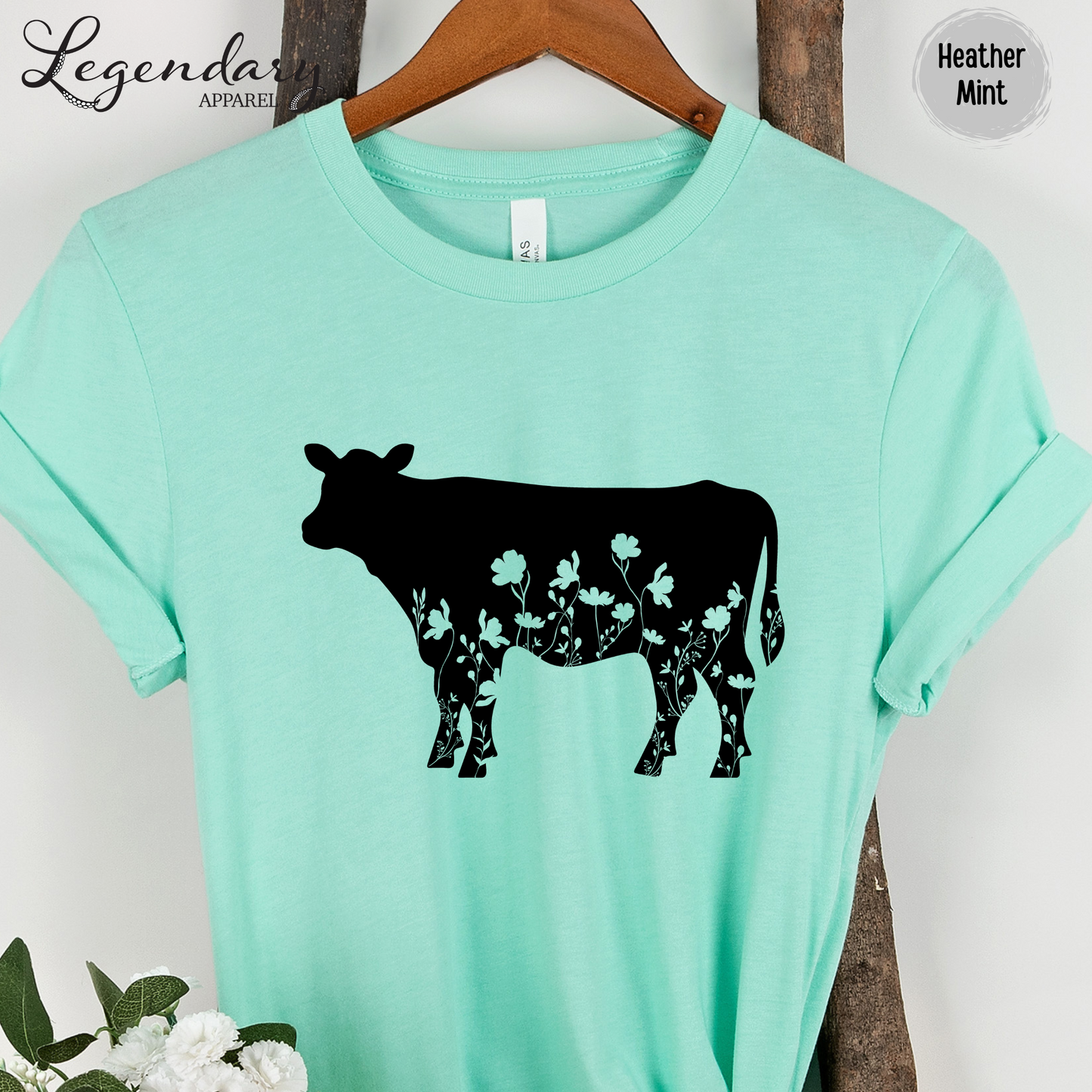 Floral Cow T-Shirt