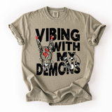 Vibing With My Demons Comfort Colors Tee Shirt