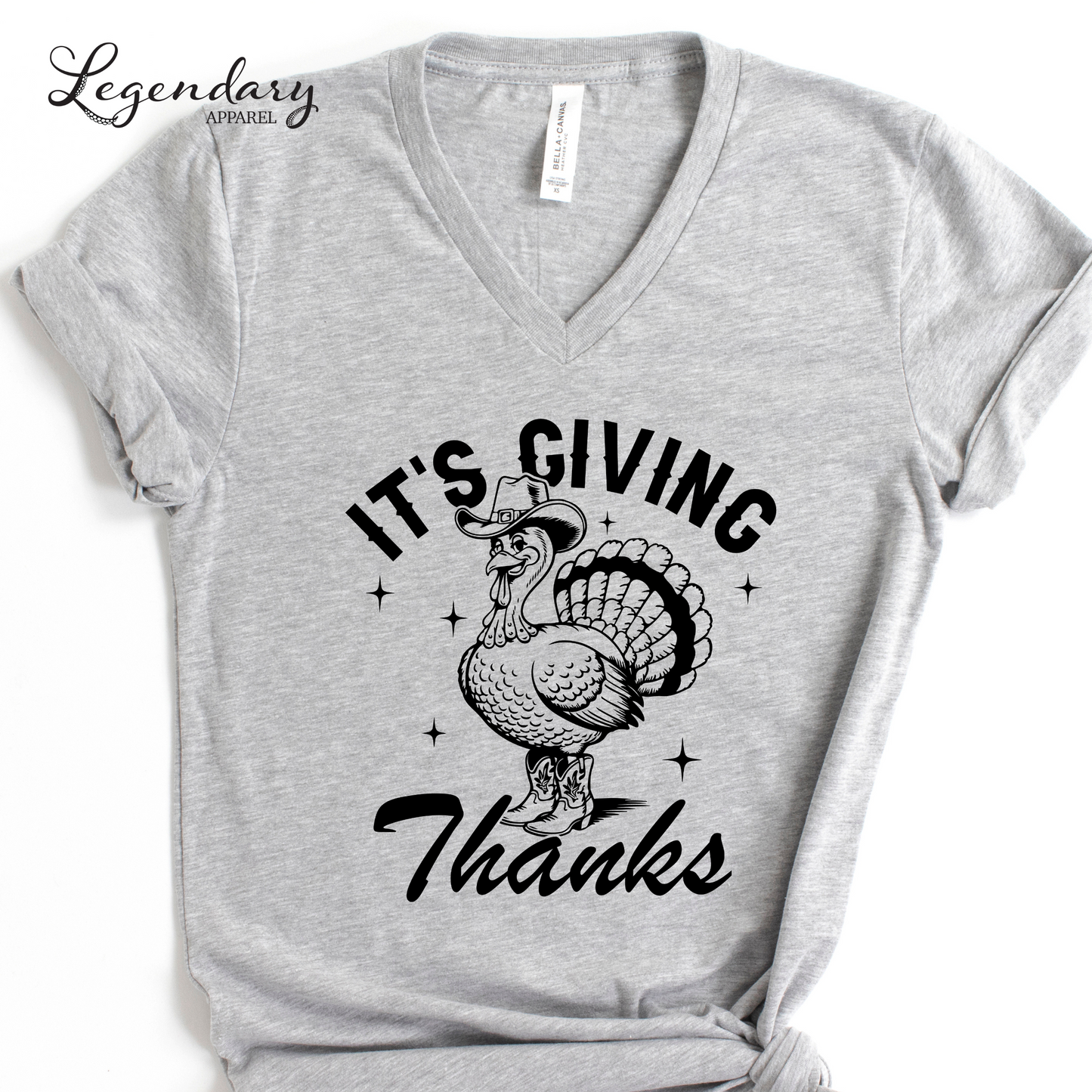 It's Giving Thanks V-Neck Tee Shirt