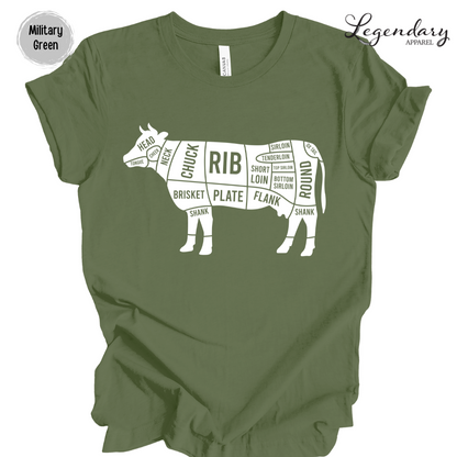 Beef Cuts Cow T-Shirt