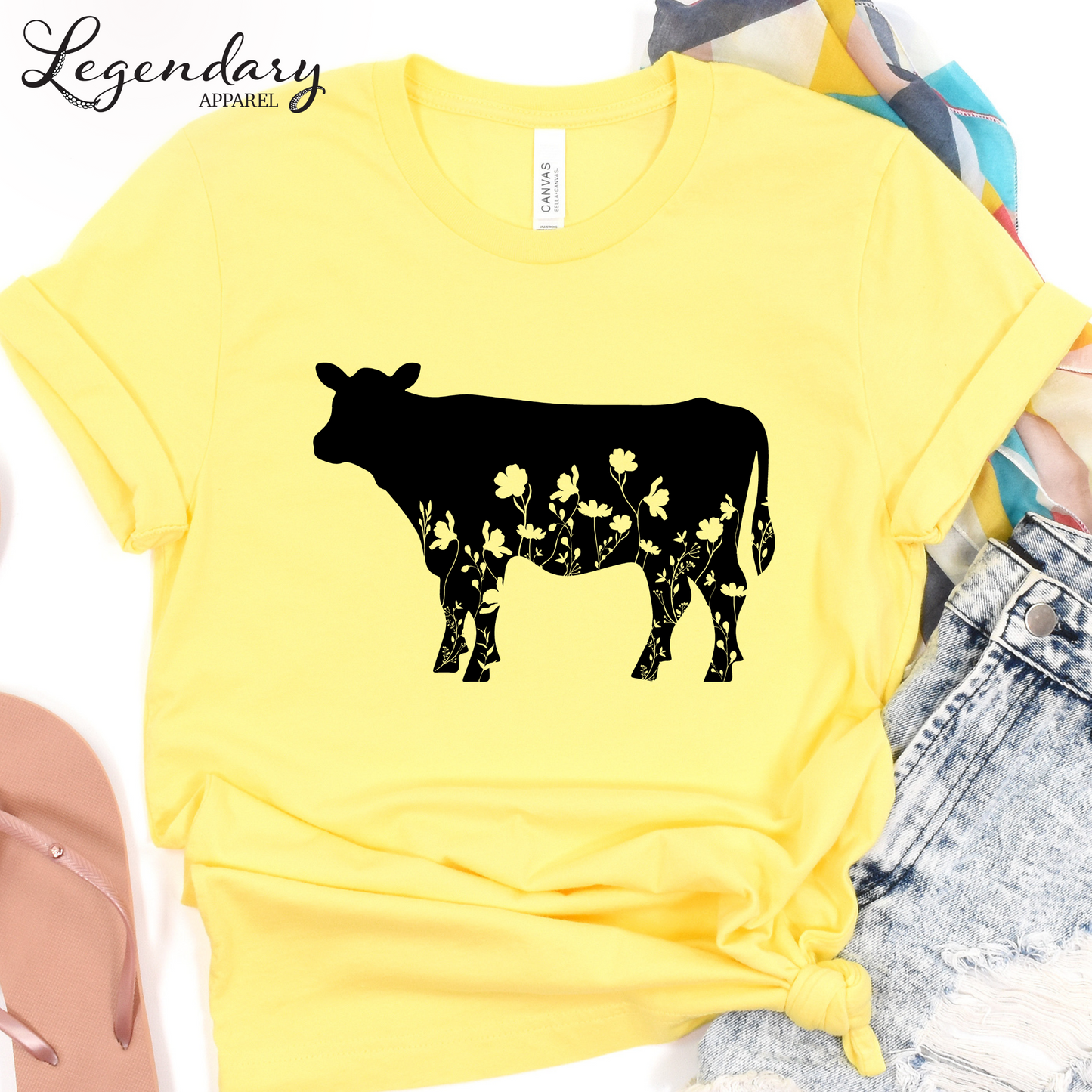 Floral Cow T-Shirt