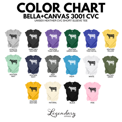 Beef Cuts Cow T-Shirt