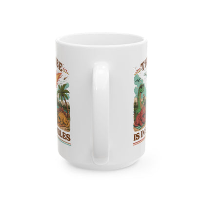 Dinosaur Coffee Mug- The Vibe Is In Shambles 15oz Ceramic Cup