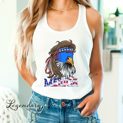 Merica Bald Eagle Patriotic Tank Top