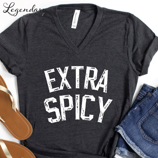 Extra Spicy Shirt Spicy Book Lover Funny V-Neck TShirt