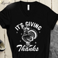 It's Giving Thanks V-Neck Tee Shirt