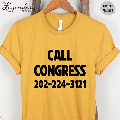 Call Congress TShirt Resist Shirt Equal Rights Political Sweatshirt Anti Maga VNeck Tee Shirt Human Rights Protest Shirt