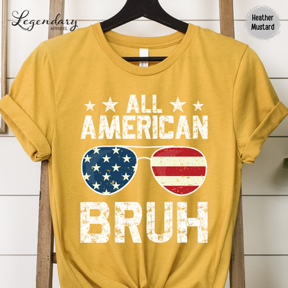 4th of July T-Shirt All American Bruh