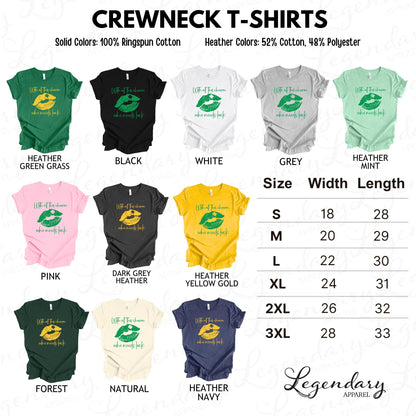 a collection of crew neck t-shirts in various solid colors, including green, black, white, and grey, as well as crew neck styles. The t-shirts are available in different sizes, with the sizes listed as 18, 28, 29, 30, 32, 33, and 34. The image also provides information about the materials used, such as 100% cotton and 52% cotton, as well as the crew neck style, which is described as a "wild" or "charm" style.