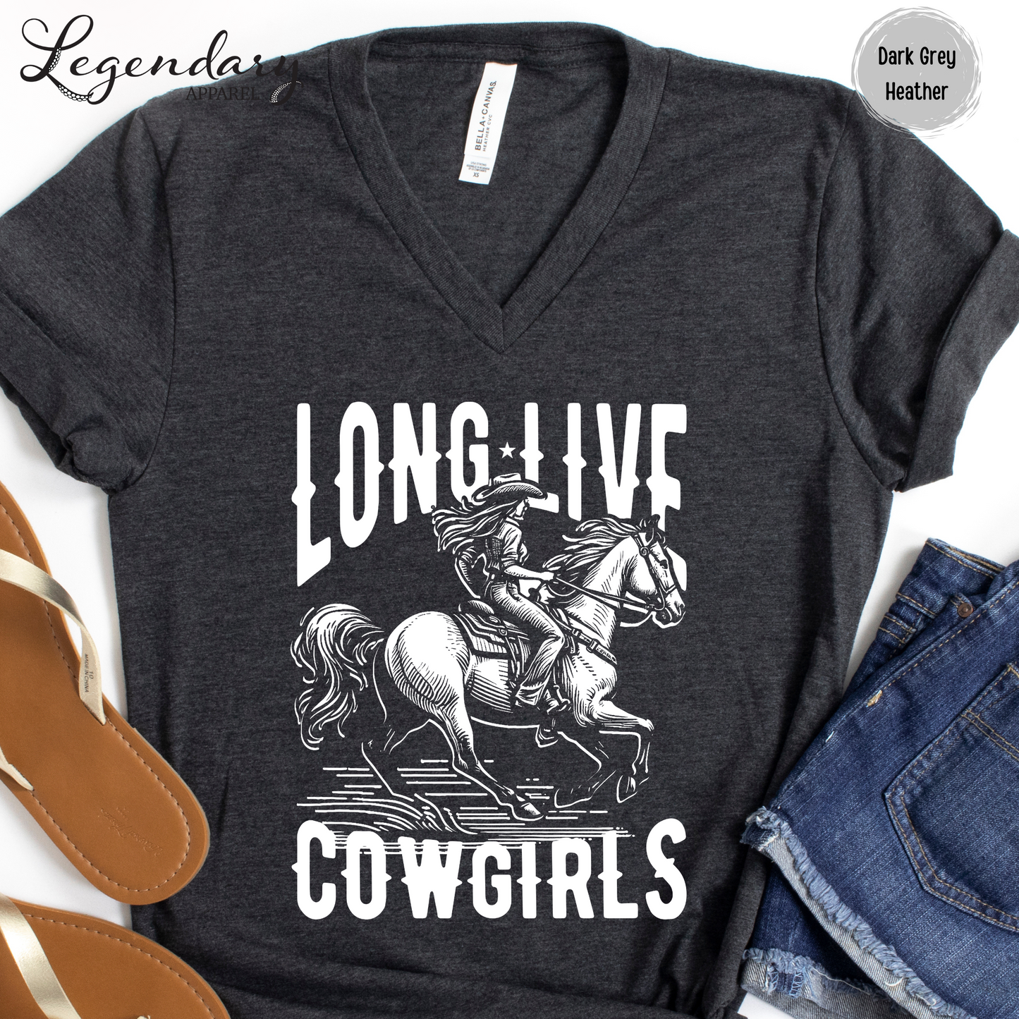 Long Live Cowgirls V-Neck Shirt