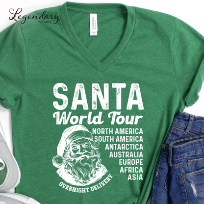 Santa World Tour V-neck