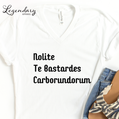 Nolite Te Bastardes Carborundorum Shirt Don't Let The Bastards Grind You Down V Neck T-Shirt