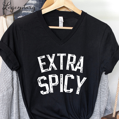 Extra Spicy Shirt Spicy Book Lover Funny V-Neck TShirt