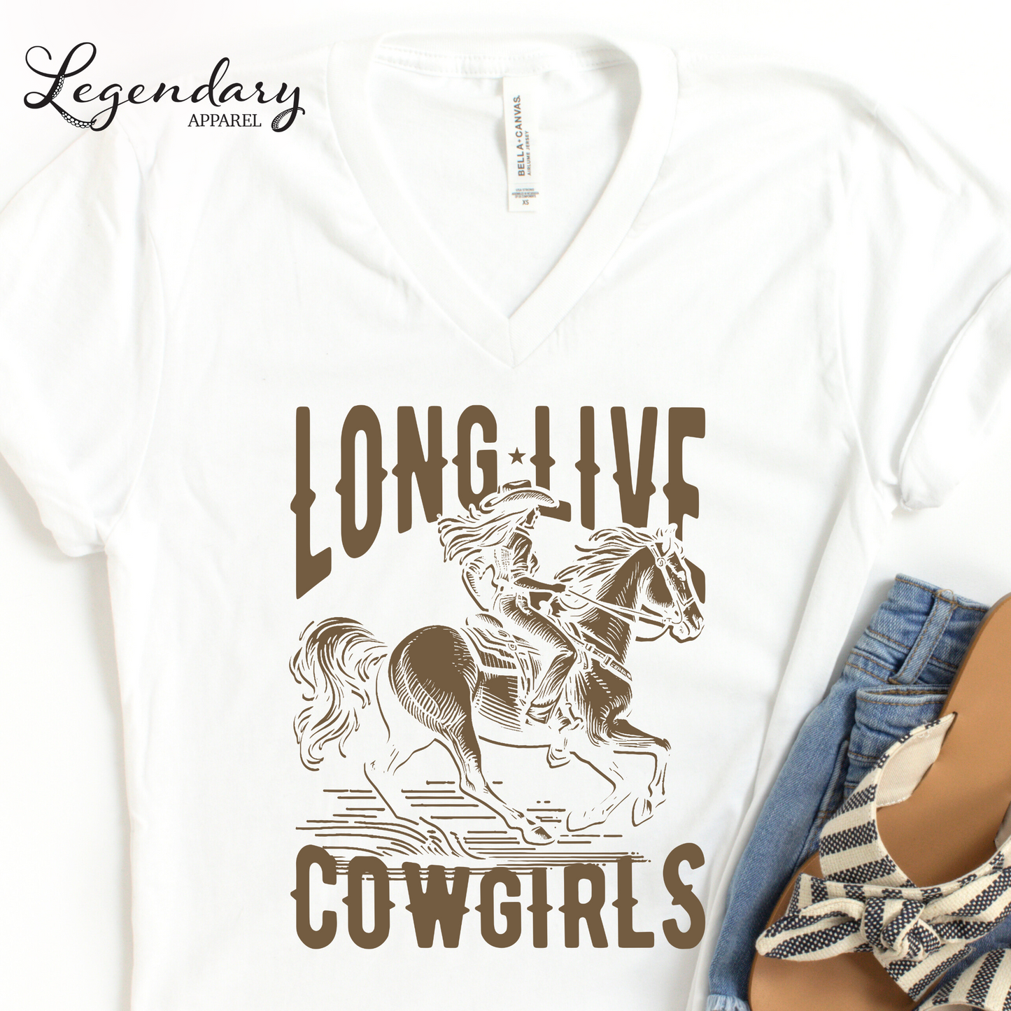 Long Live Cowgirls V-Neck Shirt