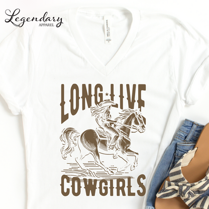 Long Live Cowgirls V-Neck Shirt