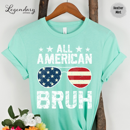 4th of July T-Shirt All American Bruh