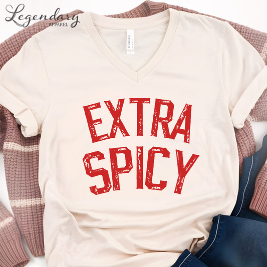 Extra Spicy Shirt Spicy Book Lover Funny V-Neck TShirt