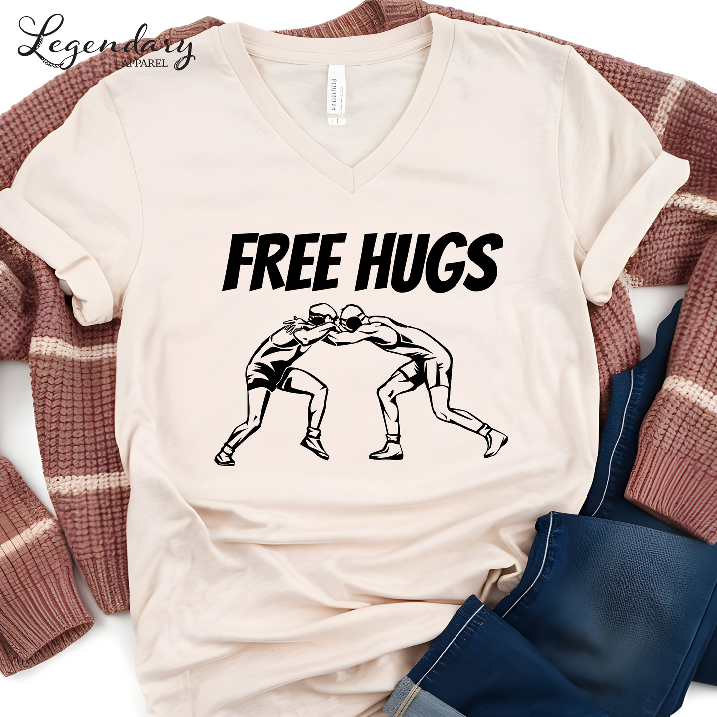 Free Hugs Wrestler T-Shirt