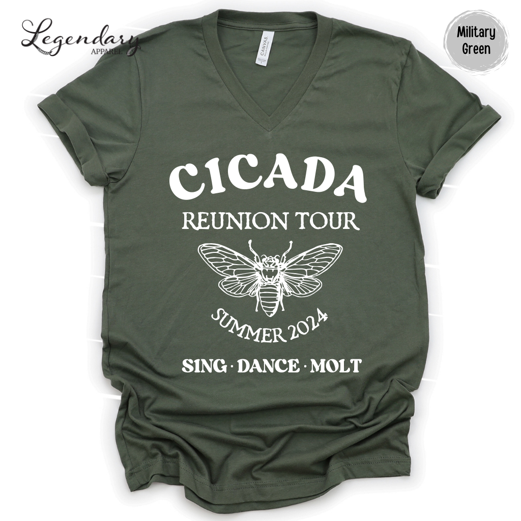 Cicada Reunion Tour 2024 V-Neck Tee Shirt