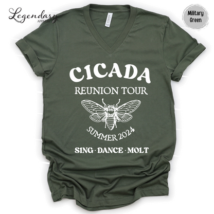 Cicada Reunion Tour 2024 V-Neck Tee Shirt