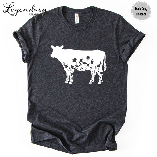 Floral Cow T-Shirt