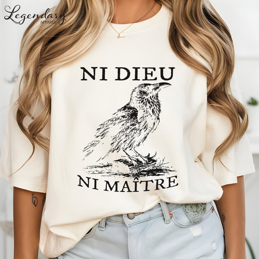 Ni Dieu Ni Maître Crow Anti Authoritarian Shirt