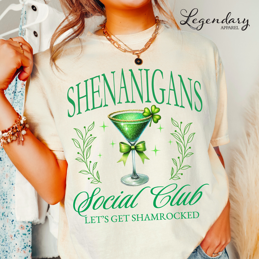 Shenanigans Social Club St Patrick's Day Shirts