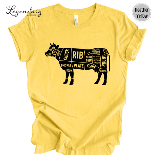 Beef Cuts Cow T-Shirt
