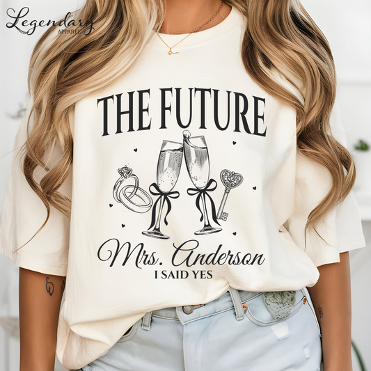 Personalized Future Mrs Shirt for Bride To Be