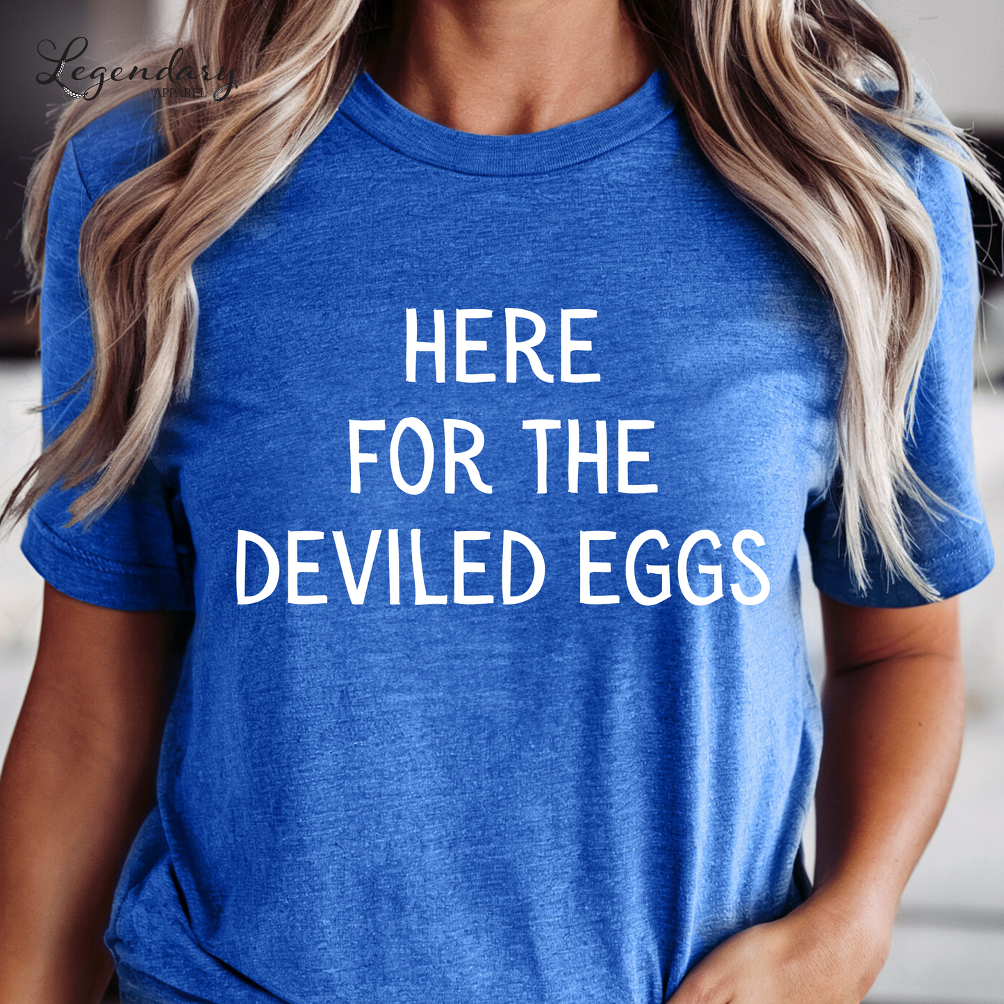 Here For The Deviled Eggs Funny Thanksgiving Shirt