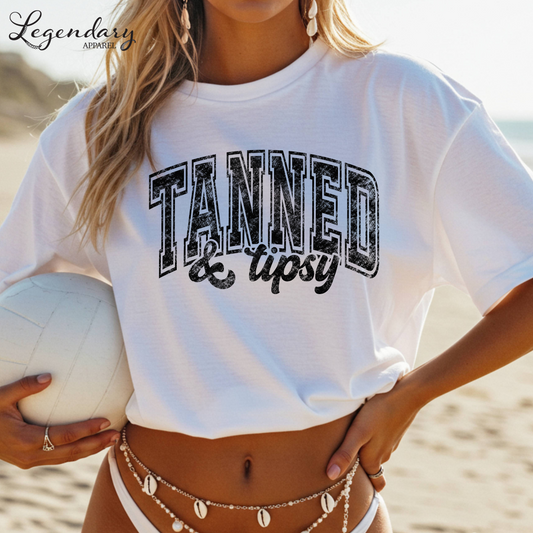 Tanned and Tipsy Oversized Tee
