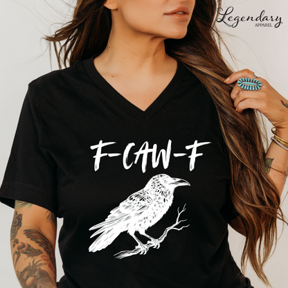 Raven F Caw F Crow VNeck